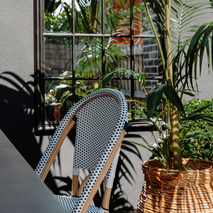 Home Bazar Black And White Parisian Dining Chair