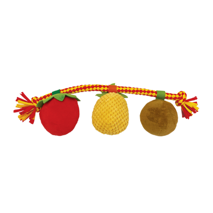 Baxter Bone Summer Fruits On A Rope Pet Toy