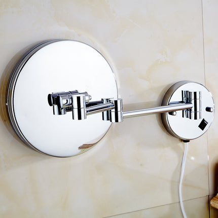 Dolphy 180° LED 5X Tabletop Magnifying Mirror - Silver