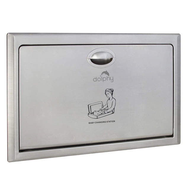Dolphy Waterproof Recessed Stainless Steel Baby Change Station 940x585x104 mm - Silver