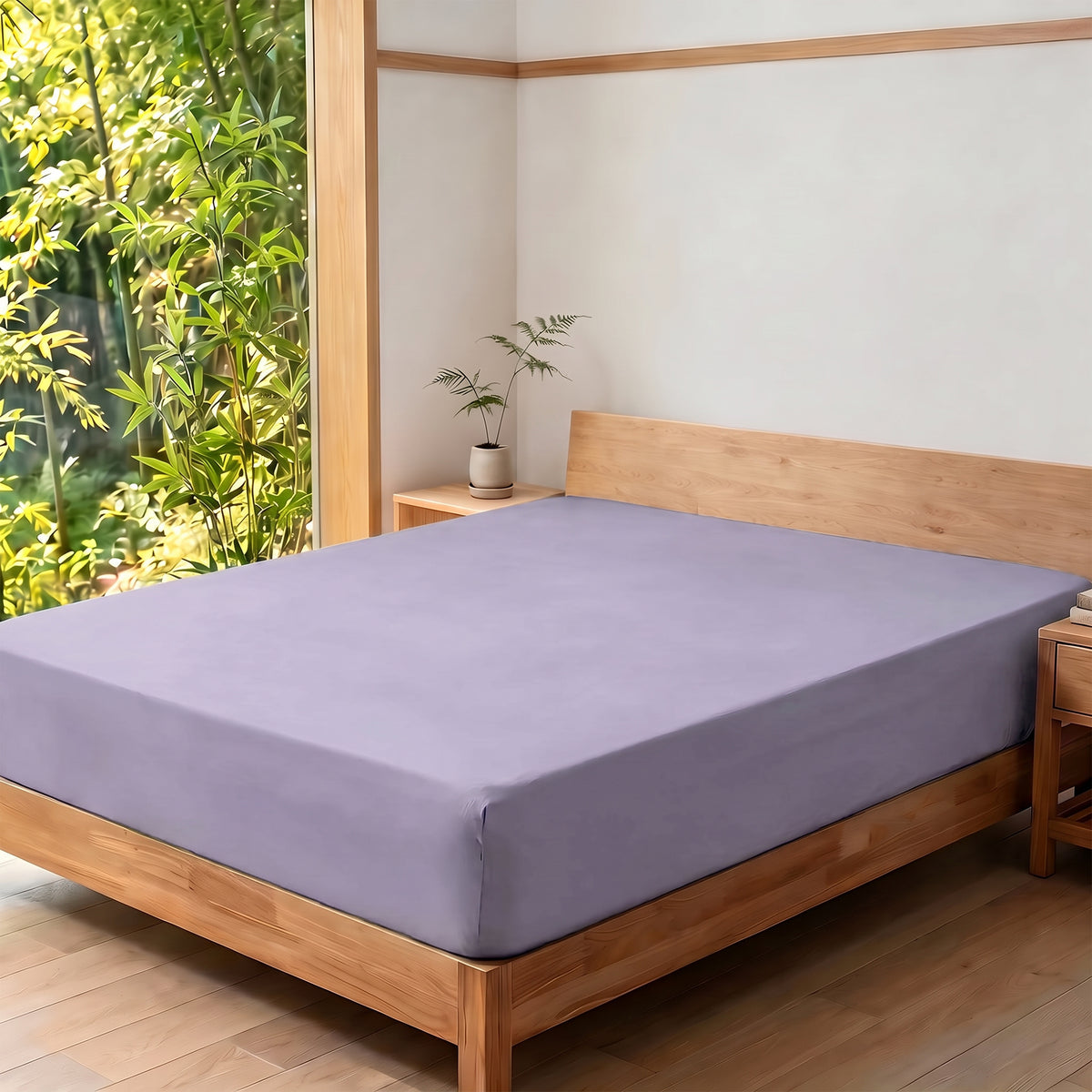 LinenCart Brushed Microfibre Fitted Sheet Lavender.