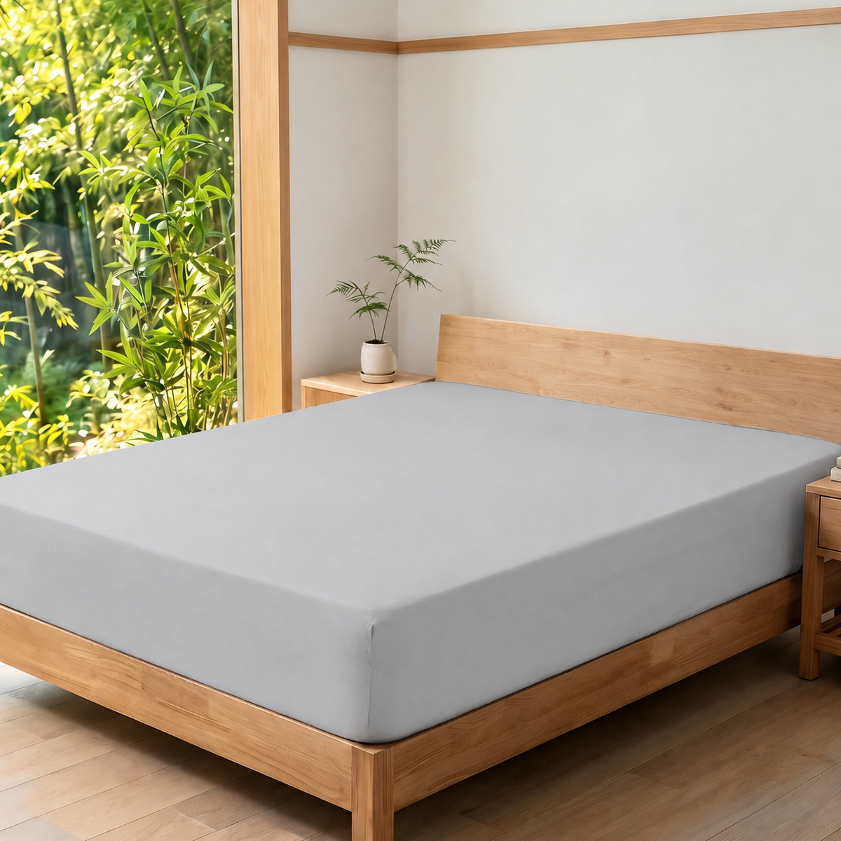 LinenCart Brushed Microfibre Fitted Sheet Set Grey.
