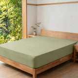 LinenCart Brushed Microfibre Fitted Sheet Set Green.