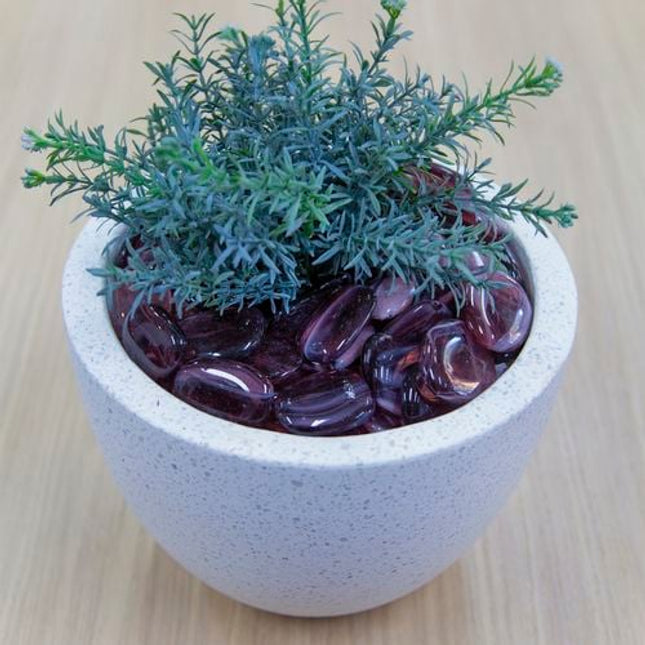Tuscan Path 1kg 45-50mm Tranz Aztec Purple Glass Decorative Pebble