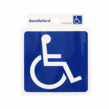 Sandleford 75mm x 75mm Disabled Symbol Self Adhesive Sign