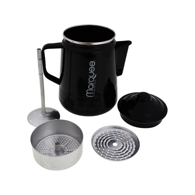 Marquee Black Enamel Coffee Maker