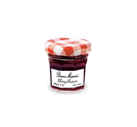 Bonne Maman cherry jam 30g mini glass jar