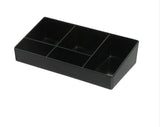 Black 5 compartment sachet holder