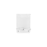 Matte white double wall bracket for two 500ml hand pumps