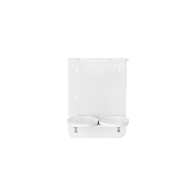 Matte white double wall bracket for two 500ml hand pumps