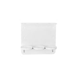 Matte white triple wall bracket for three 500ml hand pumps