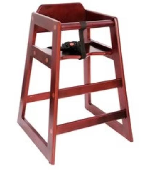 Chef Inox wooden high chair in mahogany
