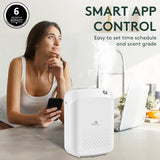 Dolphy Essential Oil Diffuser Dispenser with Bluetooth Control – 400 mL Capacity, Low-Noise Automatic Scent Machine with Light Sensor for Large Commercial Spaces – White