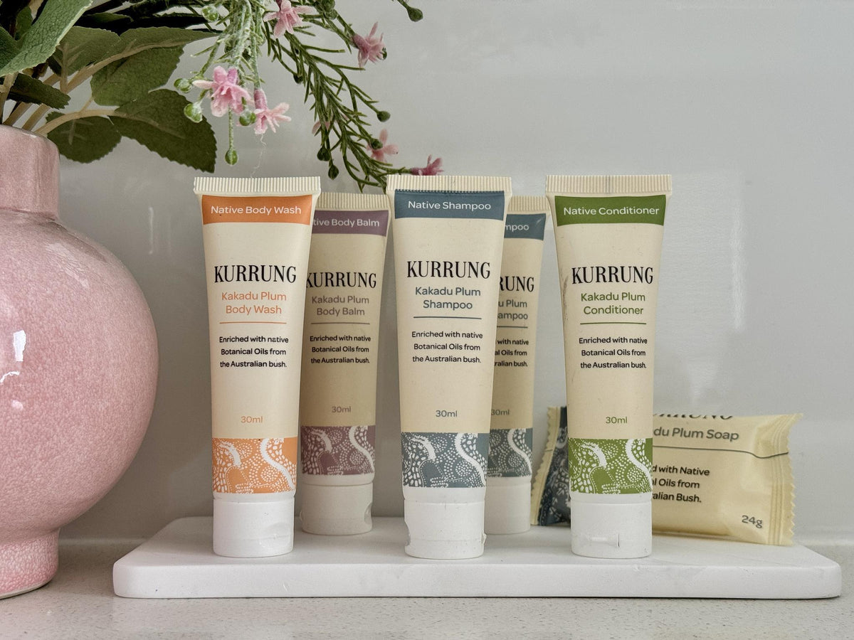 Kurrung Kakadu Plum 30ml guest amenity bundle
