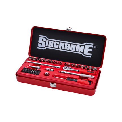 Sidchrome 53 Piece 1/4” Drive Met/AF Socket Set