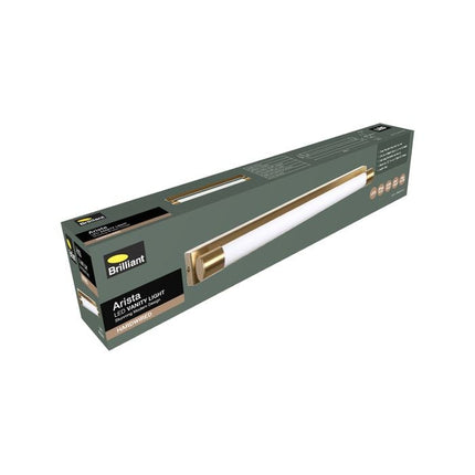 Brilliant 43cm Brass Arista LED Vanity Light