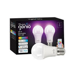 Mirabella Genio E27 800lm RGB 9W Smart Wi-Fi Globe - 2 Pack