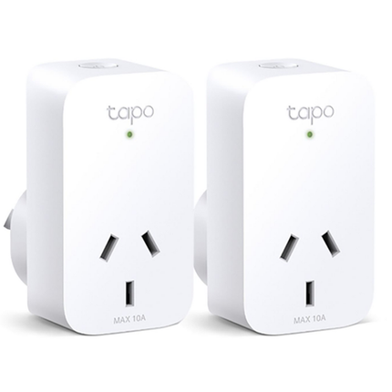 TP-Link Tapo Mini Wi-Fi Smart Plug With Energy Monitoring - 2 Pack