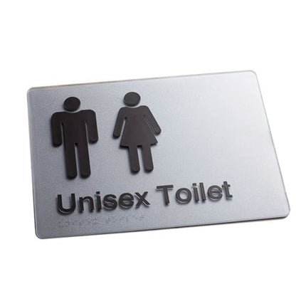 Sandleford 180 x 235mm Unisex Toilet Braille Sign