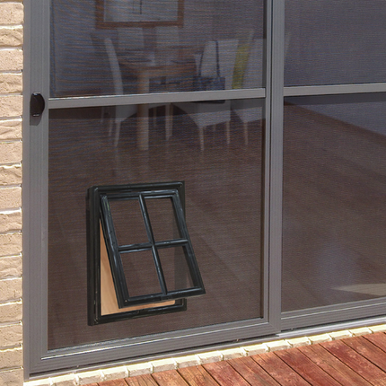 Pillar 305 x 406mm Black Extra Large Flyscreen Pet Door