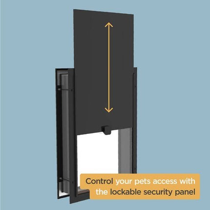 Hakuna Pets Extra Large Black Deluxe Aluminium Pet Door