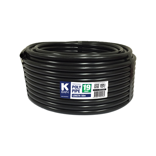 K-Rain 19mm x 50m Black Poly Pipe