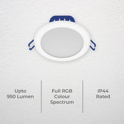 DETA 10W 950lm Grid Connect RGB+CCT Smart LED Downlight - 4 Pack