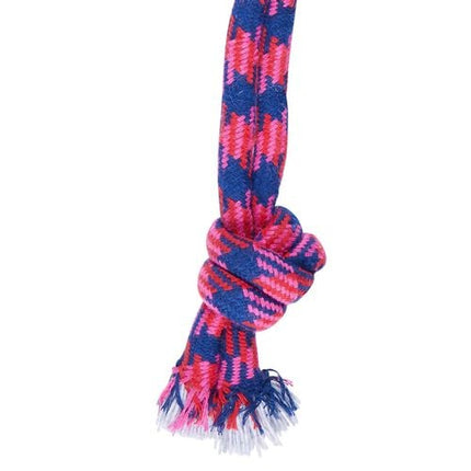 Happy Tails Pink And Blue Braided Rope Toy