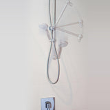 EZYFIX WELS 5 Star 6L/min Chrome 360° Rotational Air Infused Shower With Adjustable Height Rail