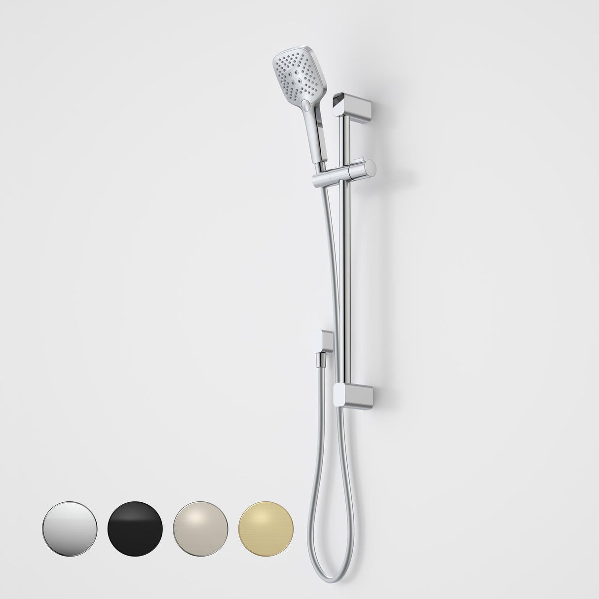 Caroma Brushed Nickel Luna Multi-Function Rail Shower WELS 5 Star 6L/min