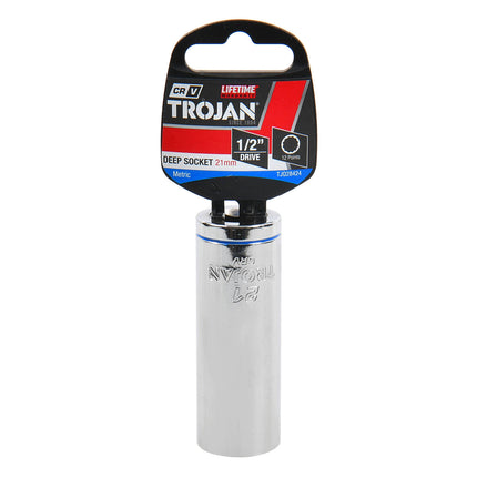 Trojan 21mm Deep Socket 1/2" Drive