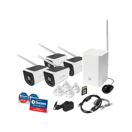 Swann MaxRanger 4K Solar Wireless Security System 4 Pack