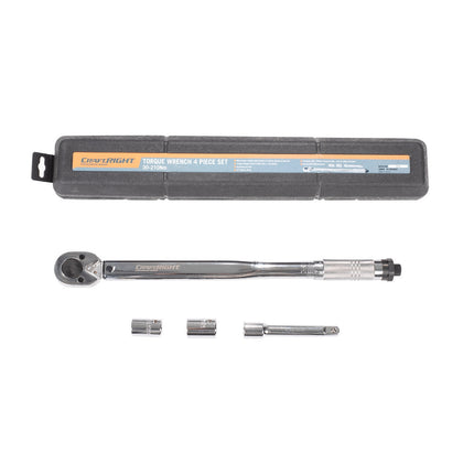 Craftright 4 Piece 1/2" Drive Torque Wrench Set