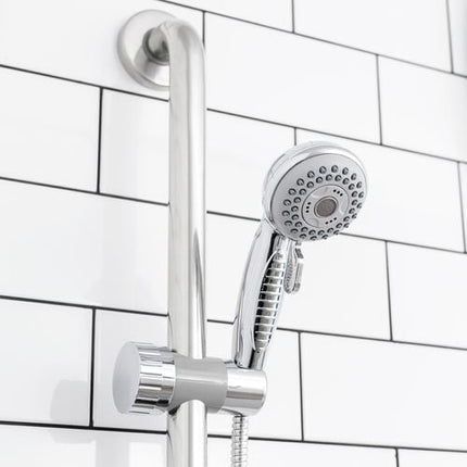 Evekare 1.5m Chrome Hand Shower on Grab Rail