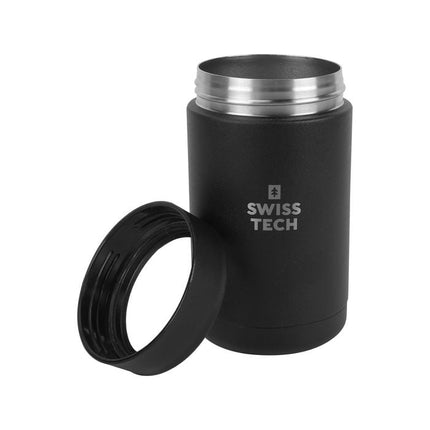 SWISS+TECH Black Stainless Steel Insulated Universal Drinks Cooler