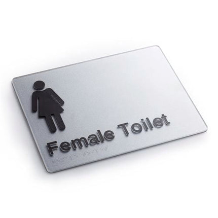 Sandleford 180 x 235mm Female Toilet Braille Sign