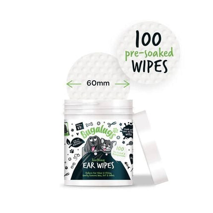 Bugalugs Cat And Dog Soothing Ear Wipes - 100 Pack