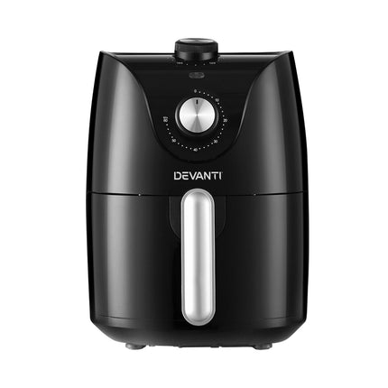 Devanti Air Fryer 2.5L Knob Fryers