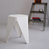 White plastic foot stool.