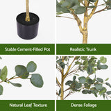 Artiss 150cm Artificial Eucalyptus Tree with Realistic Textured Leaves for Indoor Home Office Decor