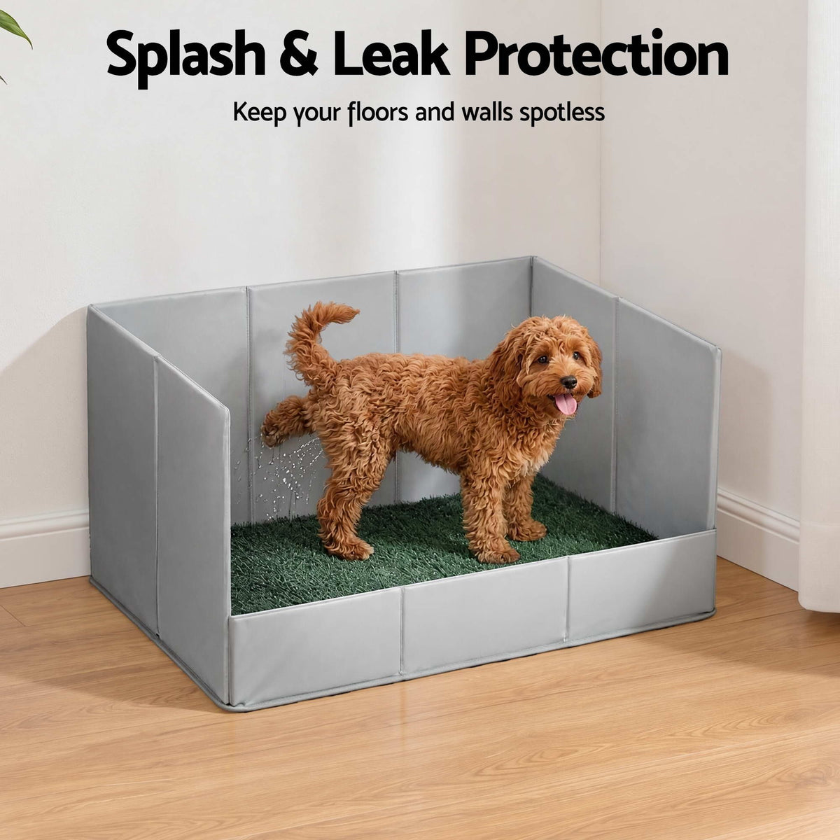 Prime Turf Foldable Dog Grass Potty Pad High Wall Tray for Apartment Balcony RV travel.