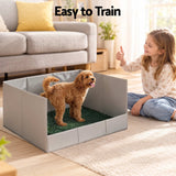 Prime Turf Foldable Dog Grass Potty Pad High Wall Tray for Apartment Balcony RV travel.