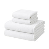 LinenCart white cotton face washer, 4 piece.