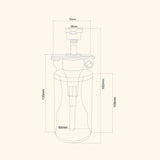 Dolphy 300ml Transparent Manual Soap Dispenser – Clear Black ABS & Steel Wall Mount Pump for Bathroom, Kitchen & Office Use