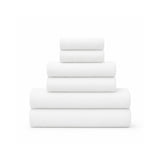 LinenCart white cotton bath towel, 6 piece.