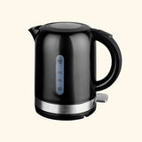 Dolphy 1L Electric Kettle – Black Compact Hot Water Kettle with 360 Swivel Base, Concealed Heating & Auto Shut-Off, Ideal for Hotel & Home Use