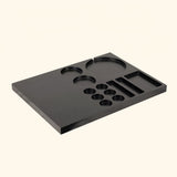 Dolphy Black Melamine Kettle Tray – Elegant Wooden Hospitality Beverage Tray for Hotels, Offices & Home Use with Contemporary Matte Finish