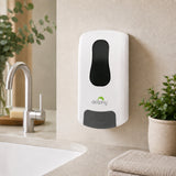 Dolphy Manual ABS Soap & Sanitiser Dispenser 1000ml – White | Wall Mounted, Refillable, Lockable, Liquid Soap & Lotion Compatible