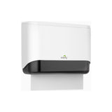 Dolphy Multifold ABS Paper Towel Dispenser – White, Lockable Wall Mount for M-Fold and Z-Fold Towels