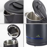 Dolphy 800ml Electric Kettle – Matte Black, Double Body, Rapid Boil, Auto Shut-Off, Compact Stainless Steel Hot Water Boiler for Tea & Coffee